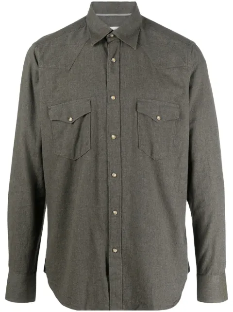 Tintoria Mattei long-sleeved buttoned cotton shirt