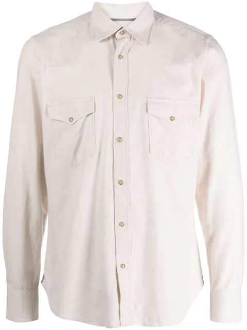 Tintoria Mattei panelled cotton shirt
