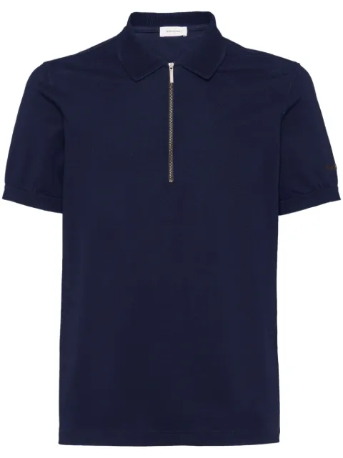 Ferragamo half-zip cotton polo shirt