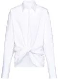 Ferragamo wrap-design cotton shirt - White