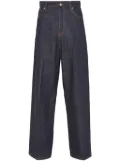 Ferragamo logo-patch cotton denim jeans - Blue