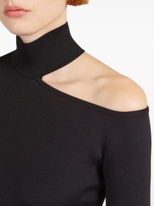 【送料&関税込】Ferragamo Midi Black Dress With Cut-out And Ferragamo cut-out Detailed Midi Dress | Black | FARFETCH