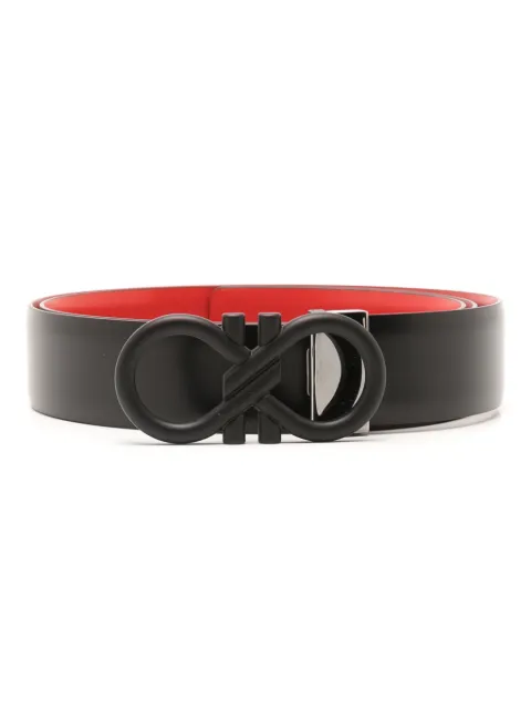 Ferragamo ceinture en cuir à plaque Gancini