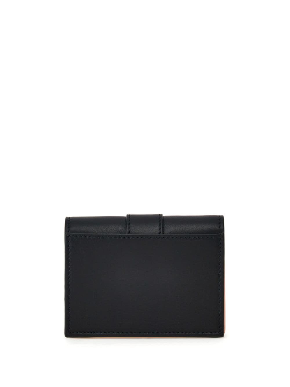 Shop Ferragamo Hug Two-tone Leather Wallet In Black