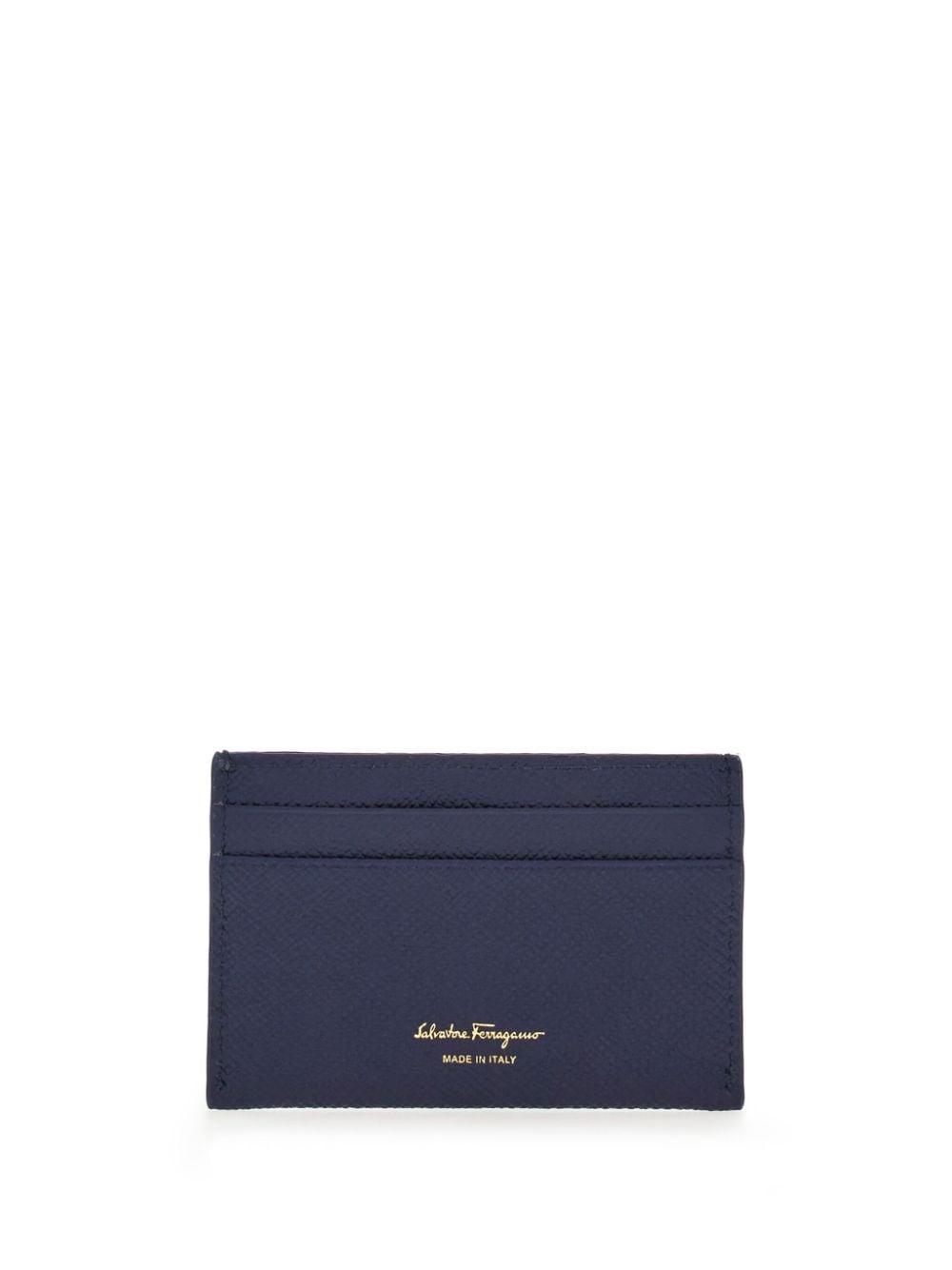 Shop Ferragamo Gancini-buckle Leather Cardholder In Blue