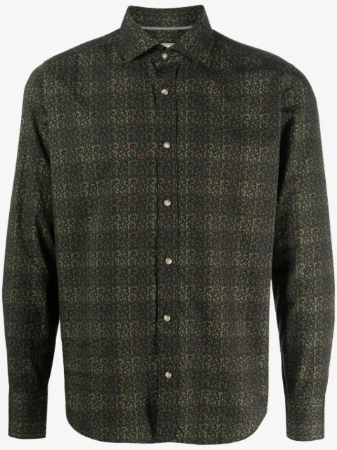 Tintoria Mattei geometric-print cotton shirt