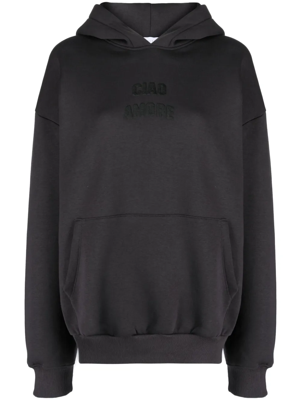 Giada Benincasa Hoodie met geborduurde tekst Grijs