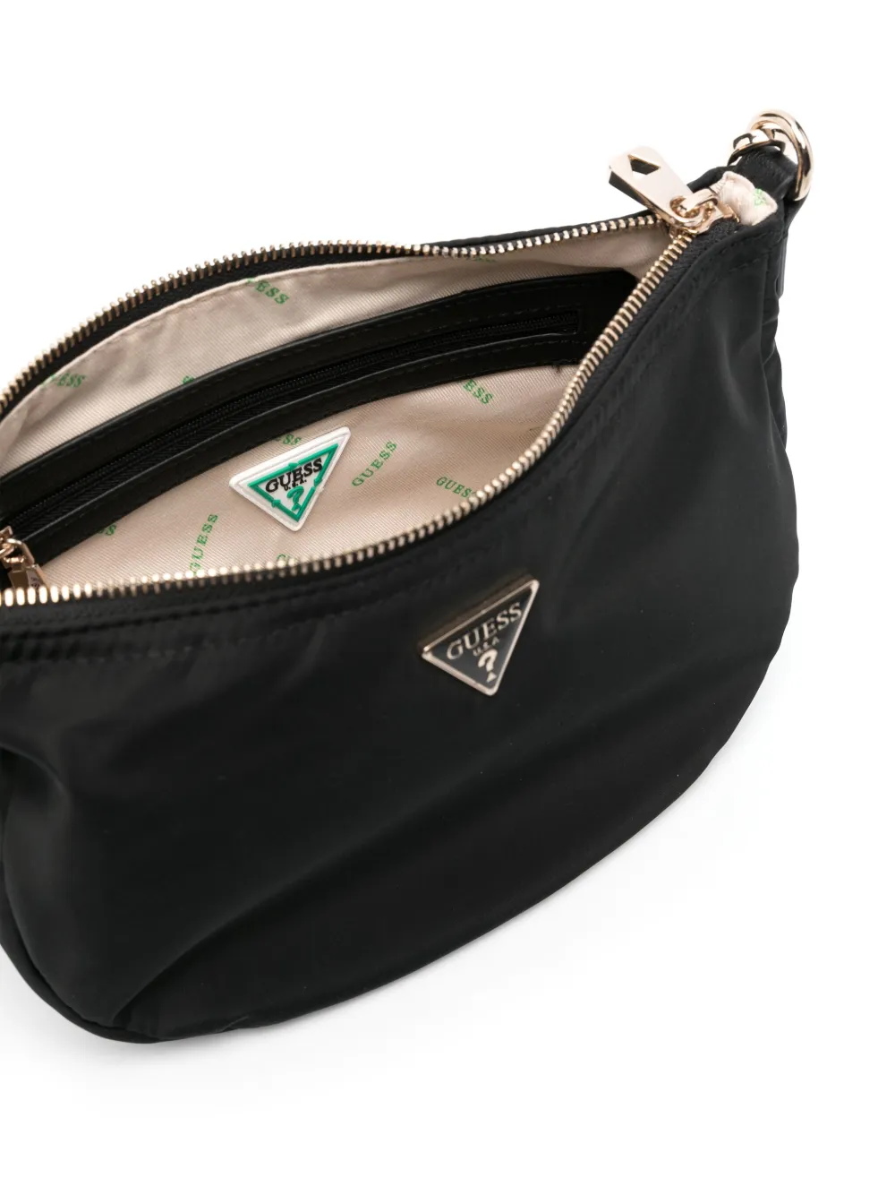 GUESS USA Eco Gemma schoudertas met logoplakkaat Zwart