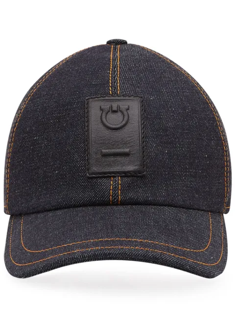 Ferragamo Gancini-patch denim baseball cap