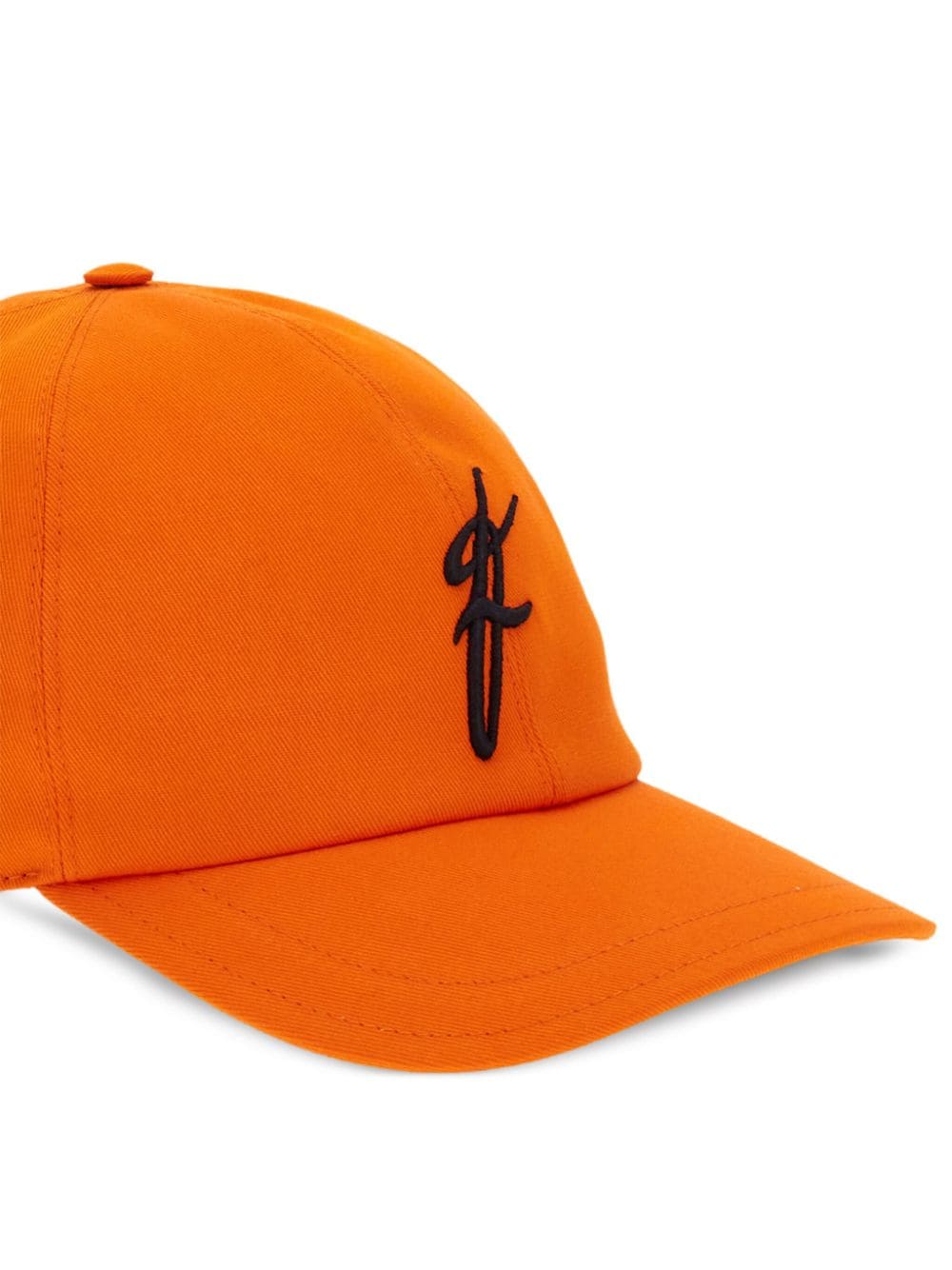 Shop Ferragamo Logo-embroidered Baseball Cap In Orange