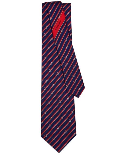 striped silk tie