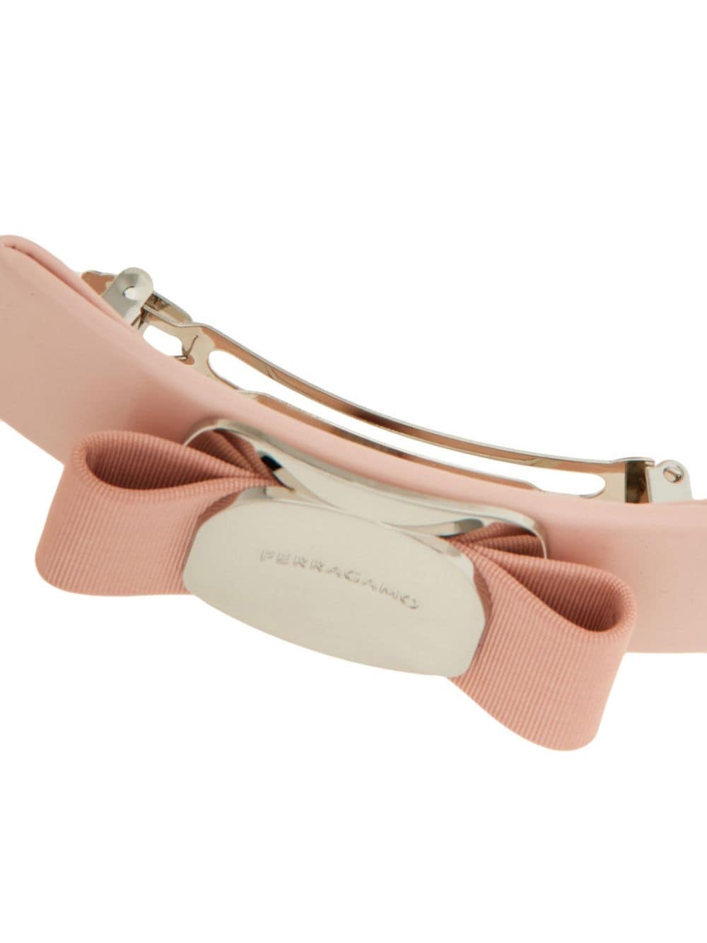 Shop Ferragamo Vara Bow Hair Clip In Pink