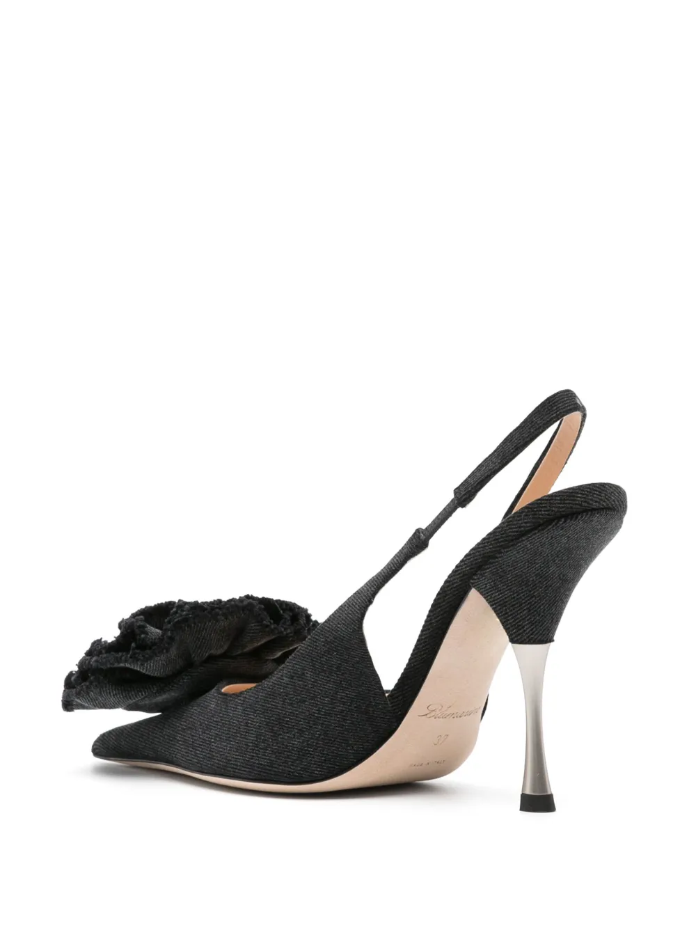 Blumarine Pumps met bloemenpatch Zwart