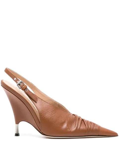 Blumarine 105mm ruched leather pumps