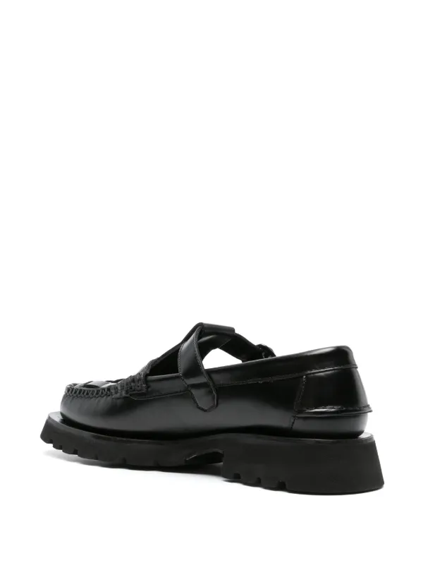 Hereu Soller Sport Leather Loafers | Black | FARFETCH