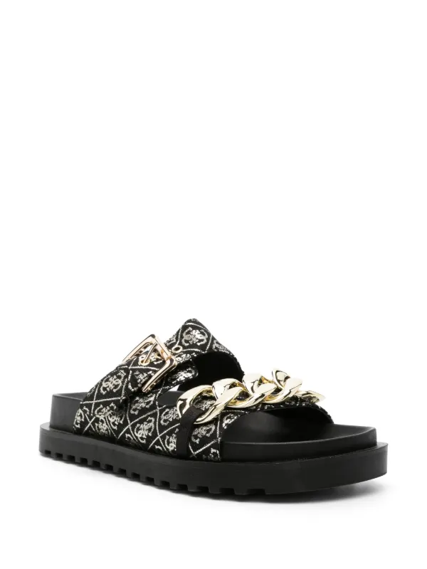 GUESS USA Fatema チェーン サンダル | ブラック | FARFETCH JP