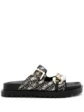 GUESS USA Fatema chain-link slides - Black