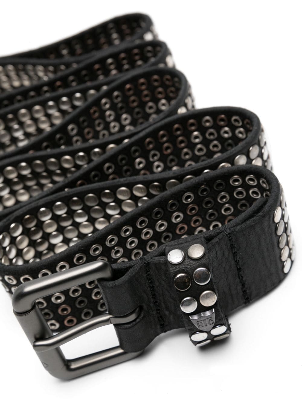 Htc Los Angeles stud-embellished leather belt - Zwart