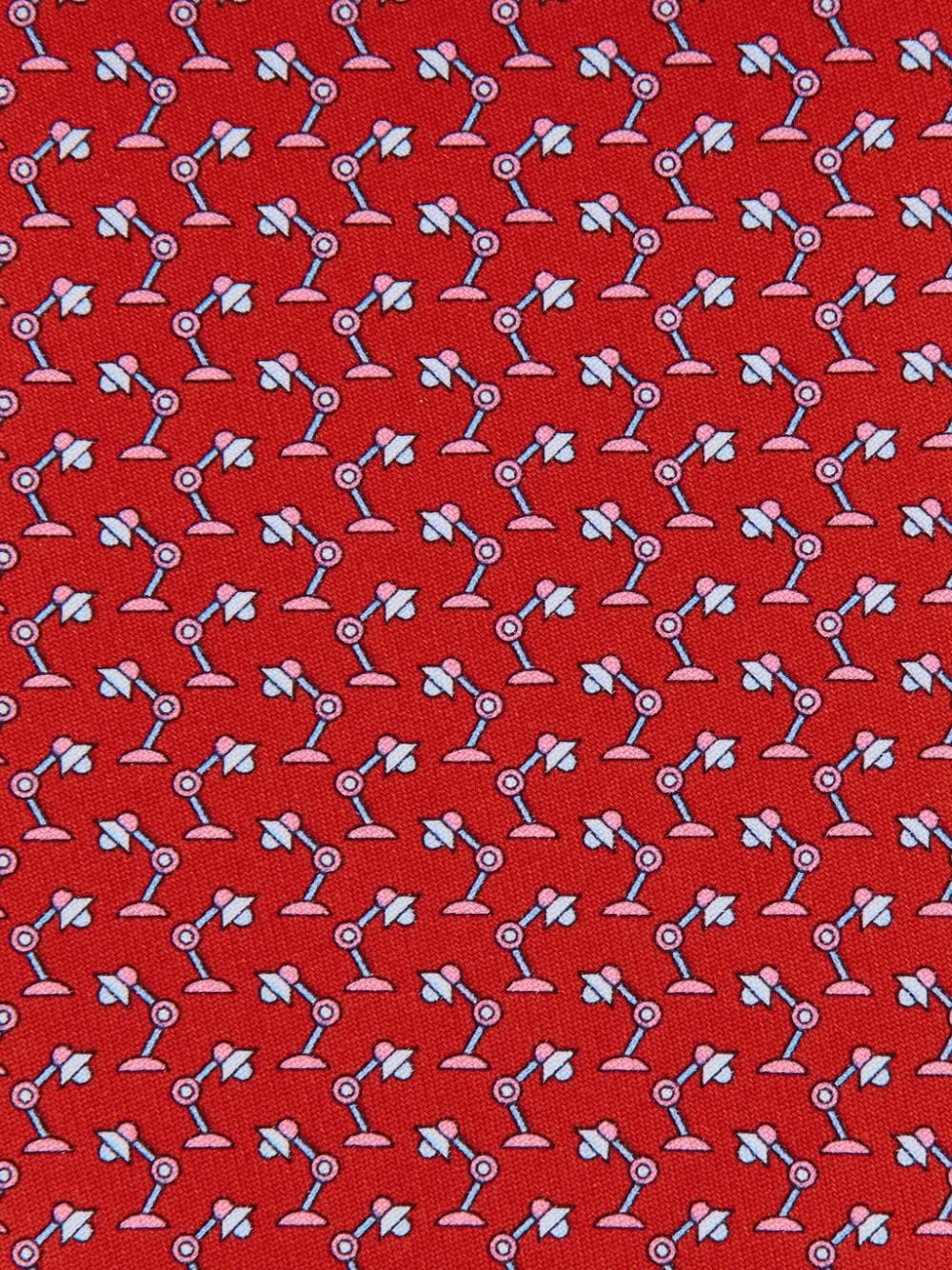 Shop Ferragamo Graphic-print Silk Tie In Red