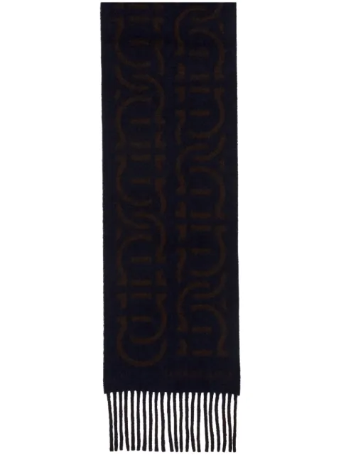 Ferragamo Gancini-print wool-blend scarf 