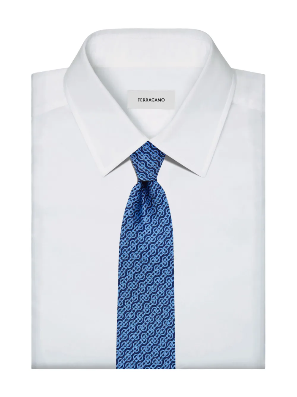 Ferragamo Zijden stropdas Blauw