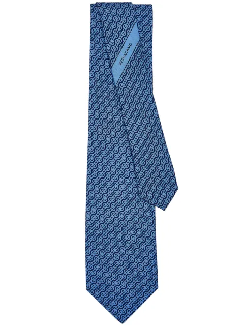 Ferragamo Woven-print silk tie