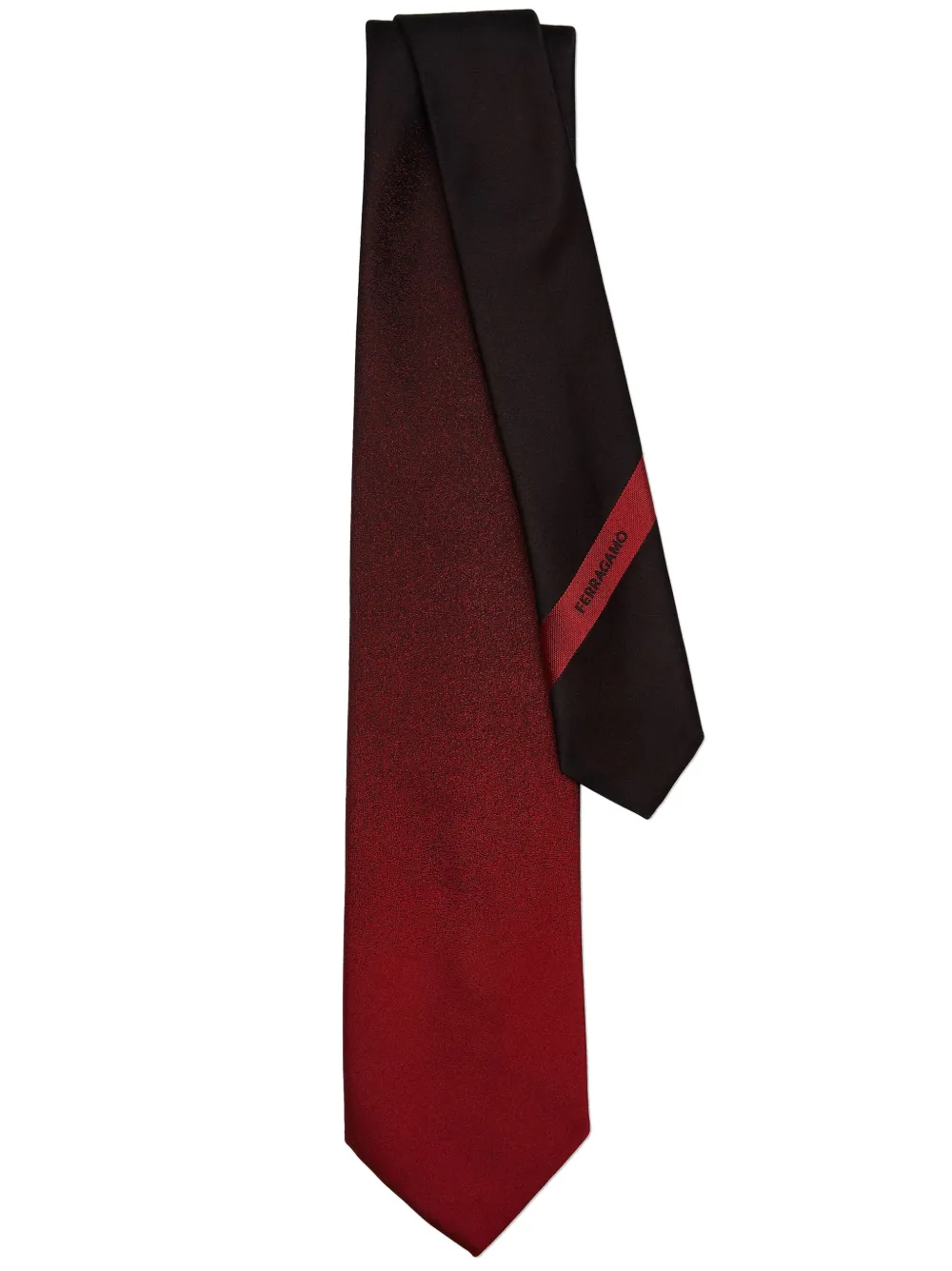 Ferragamo Gradient-effect Silk Tie In Schwarz