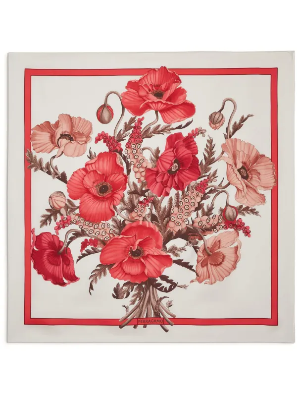 Flower silk scarf online