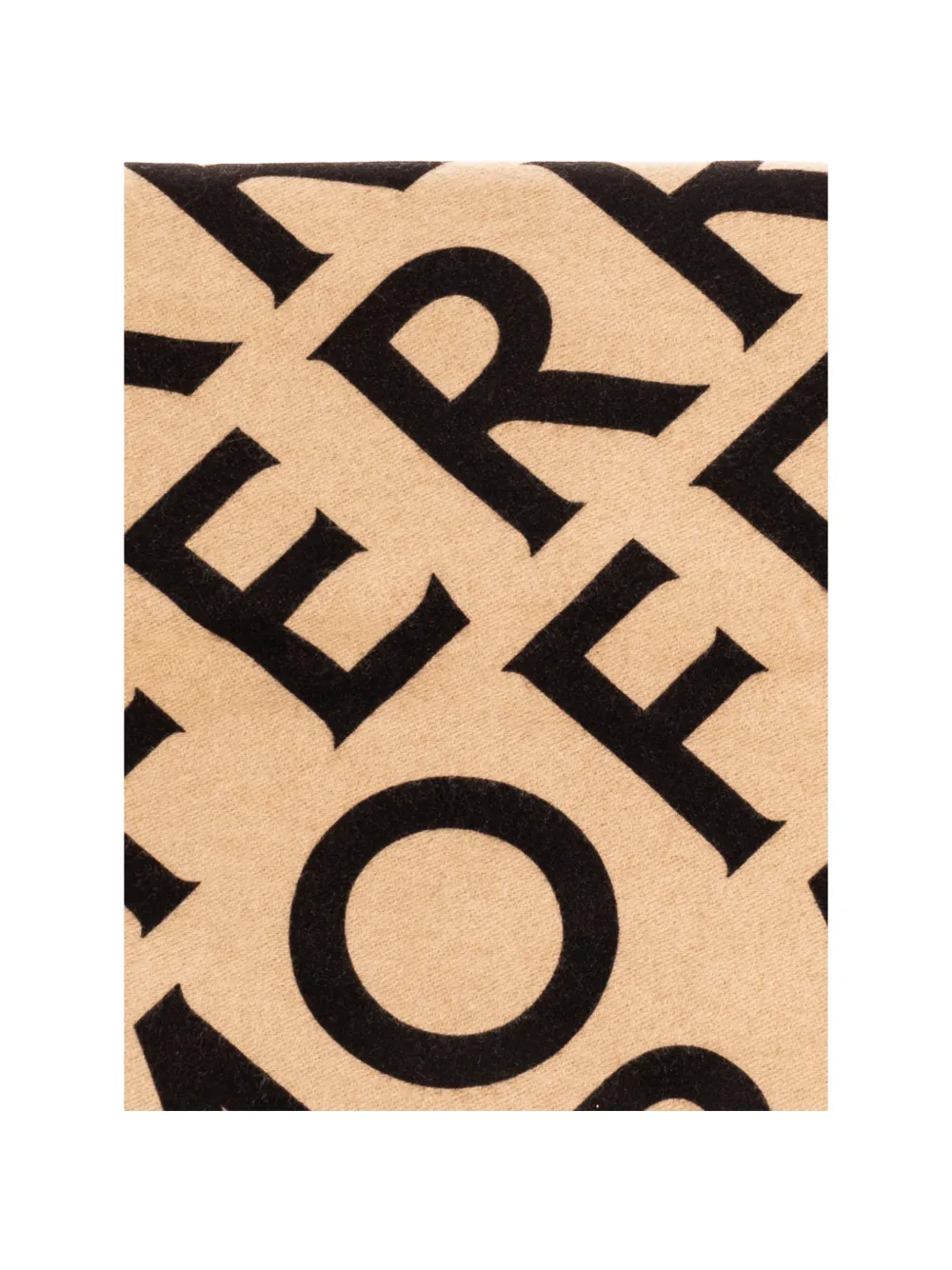 Ferragamo Sjaal met tekst Beige