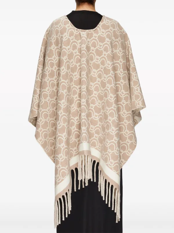 ポンチョ・ケープ SALVATORE FERRAGAMO EMBROIDERED WOOL CAPE Ferragamo Monogram cape - Women | Ferragamo