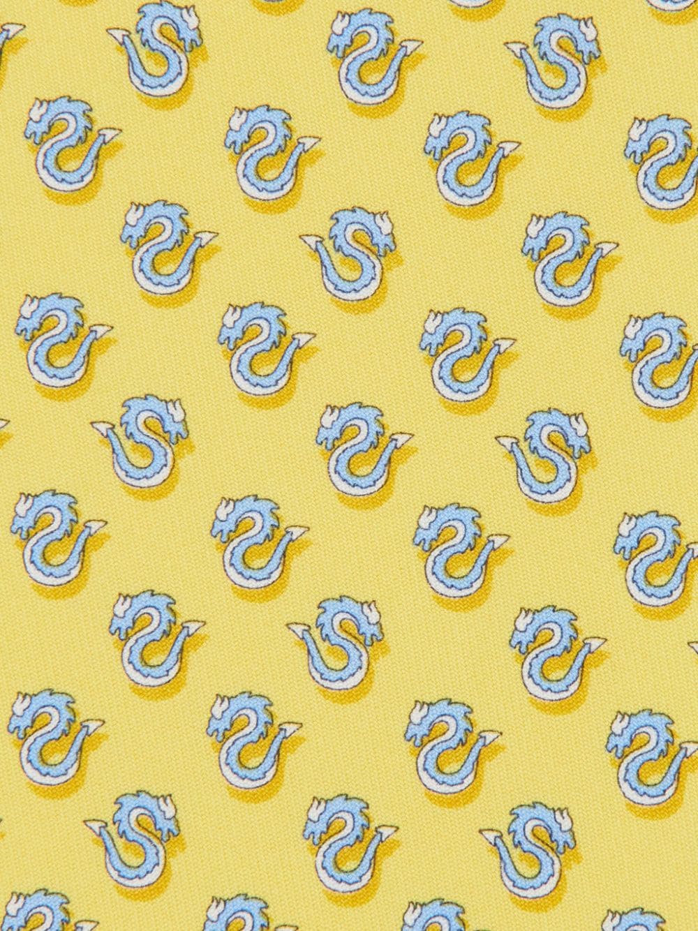 Shop Ferragamo Graphic-print Silk Tie In Yellow