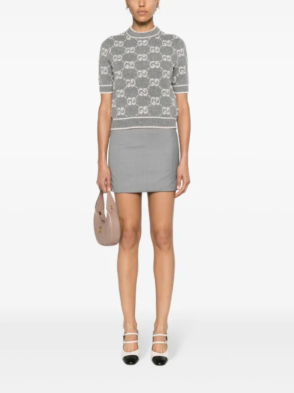 Gucci GG Damier-jacquard Wool Jumper - Farfetch