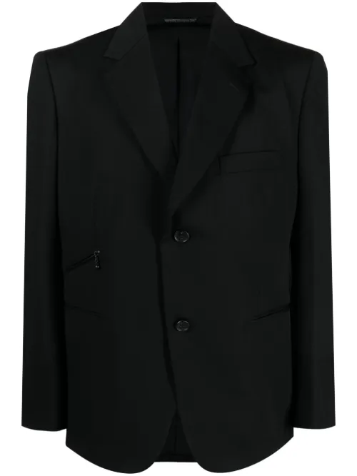 Blazer en laine à simple boutonnage - Yohji Yamamoto - Modalova