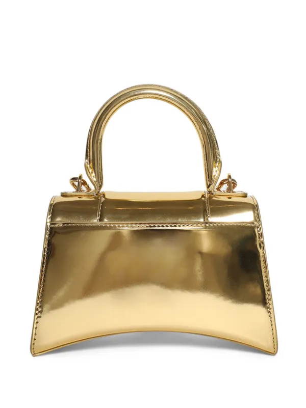 Balenciaga Hourglass XS top handle bag women CALFSKIN OS Gold