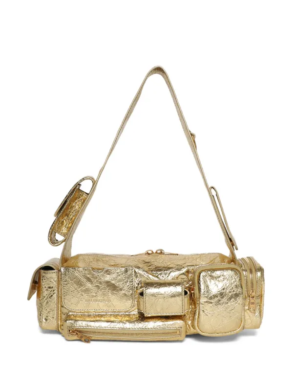 Balenciaga Superbusy XS Sling bag women Polyester Lambskin OS Gold