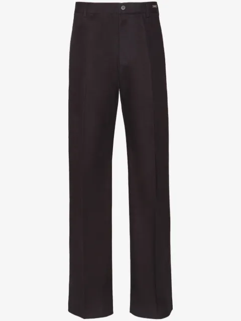 Ferragamo flared cotton chino trousers