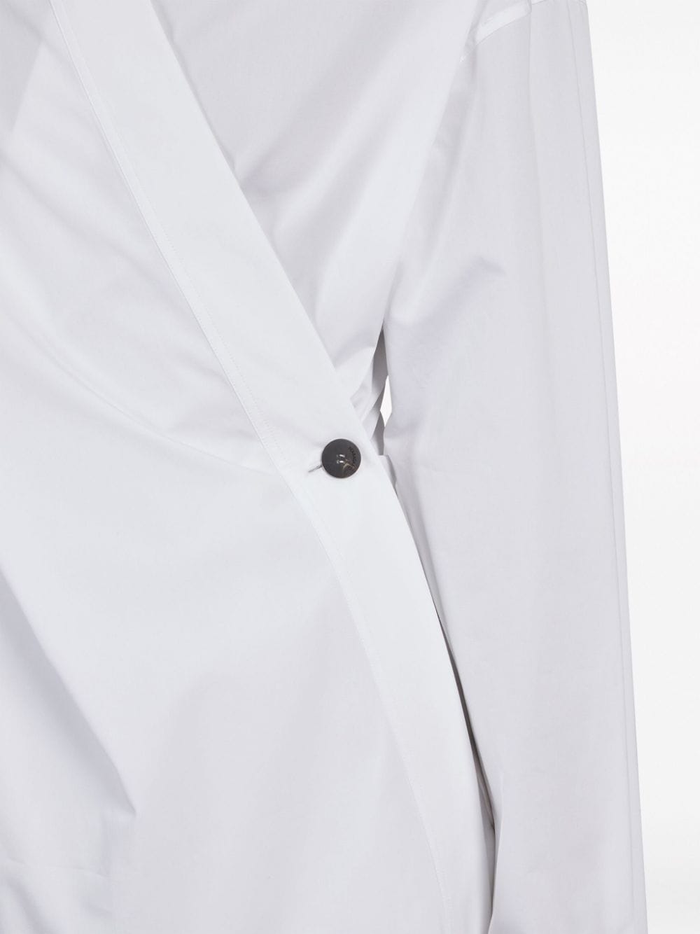 Shop Ferragamo Asymmetric Cotton Shirt In White