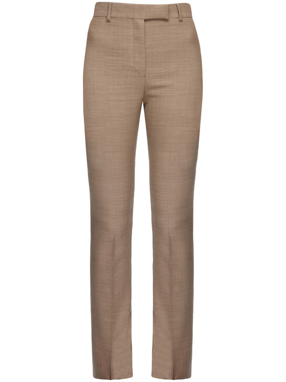 straight-leg cotton tailored trousers