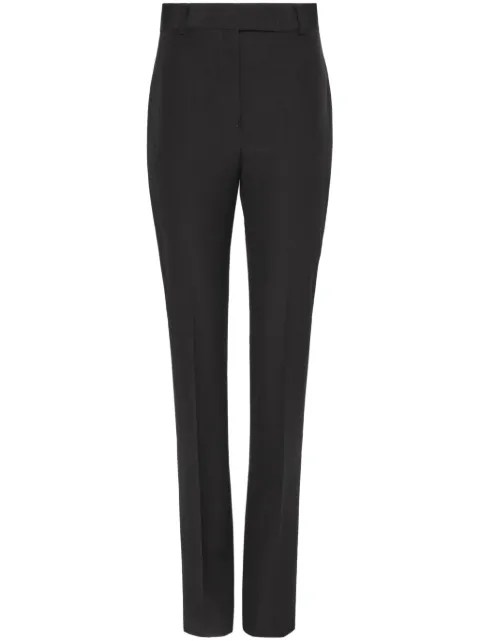 Ferragamo pantalon de tailleur à plis marqués  