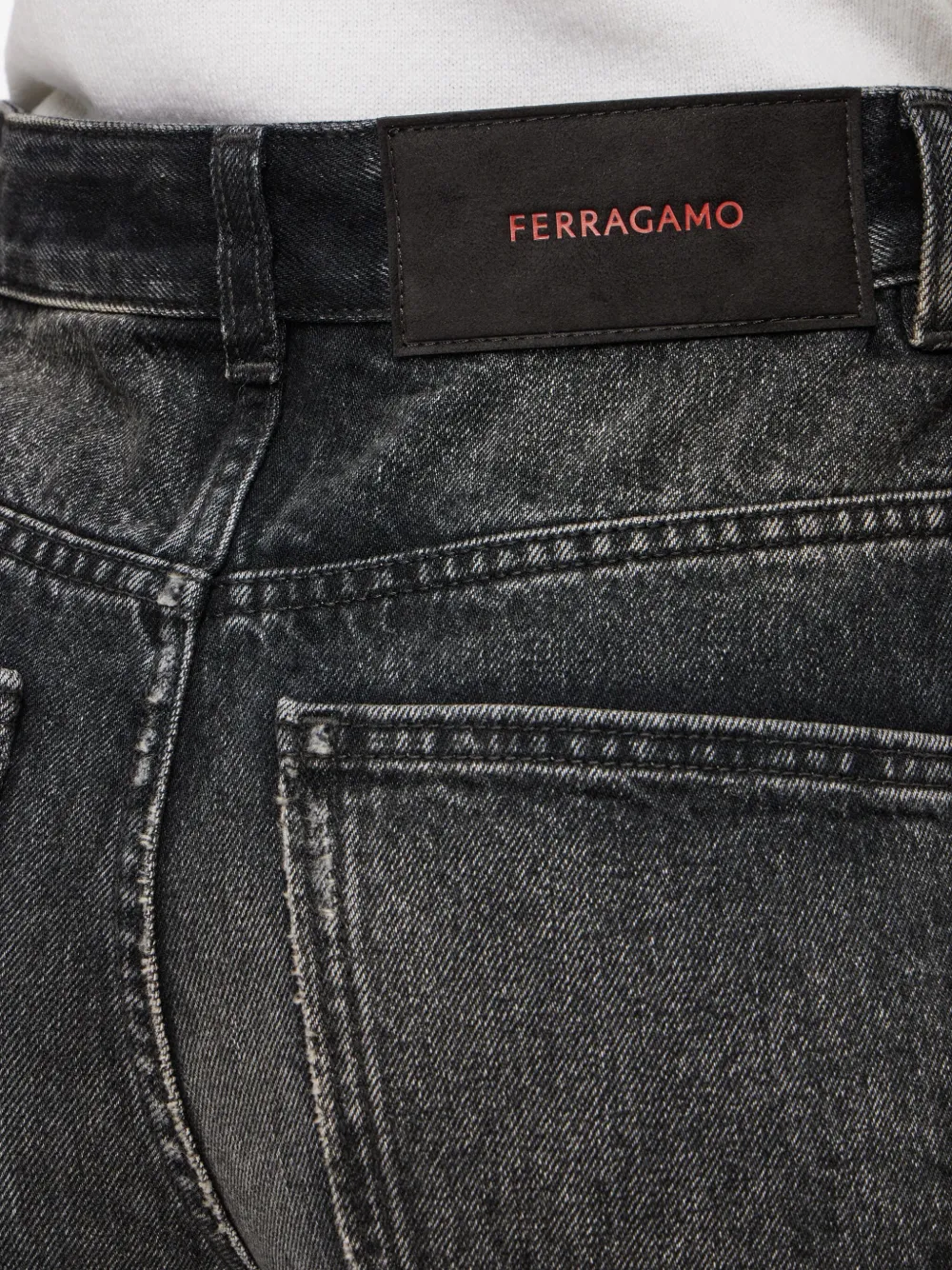 Ferragamo High-rise Flared Jeans In Black