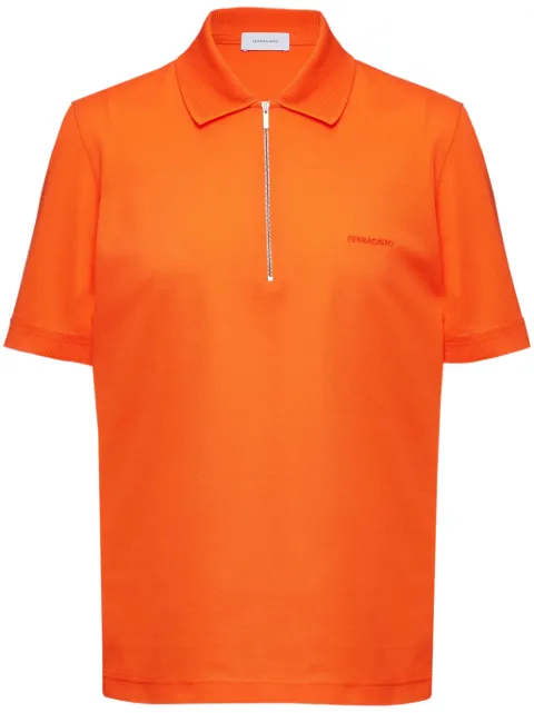 Ferragamo playera tipo polo con medio cierre
