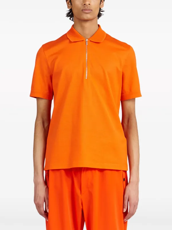 Salvatore Ferragamo オレンジ ポロシャツ S Ferragamo half-zip Polo Top | Orange | FARFETCH