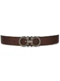 Ferragamo Gancini-buckle reversible leather belt - Brown