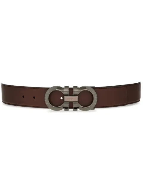 Ferragamo Cinto de couro dupla face com fivela Gancini