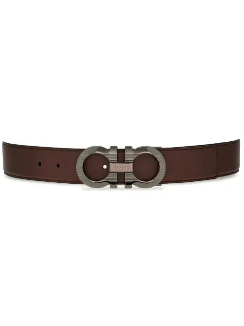 Ceinture réversible en cuir à boucle Gancini - Ferragamo - Modalova