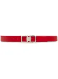 Ferragamo Gancini-buckle reversible leather belt - Red