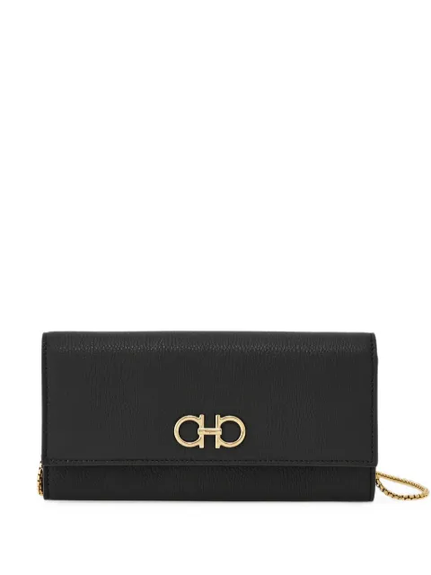 Ferragamo Gancini 卵石纹皮质钱包