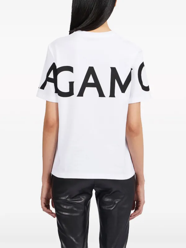 Tシャツ・カットソー Ferragamo Contrast Logo Print Cotton T-Shirt Ferragamo Logo print cotton t-shirt | The Fashion Square