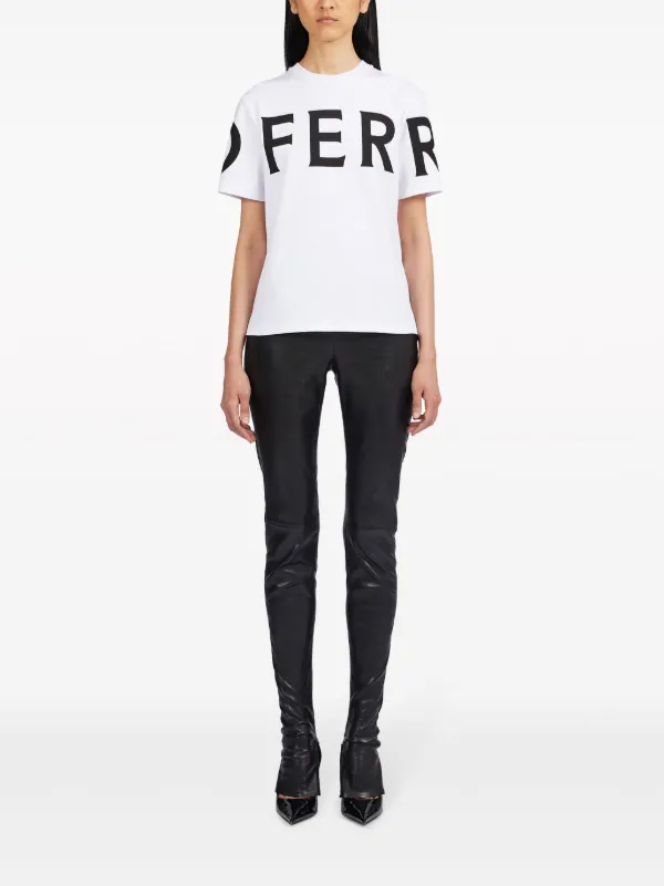 【関税込み】Ferragamo ホワイト プリントTシャツ Ferragamo logo-print short-sleeved T-shirt | White | FARFETCH