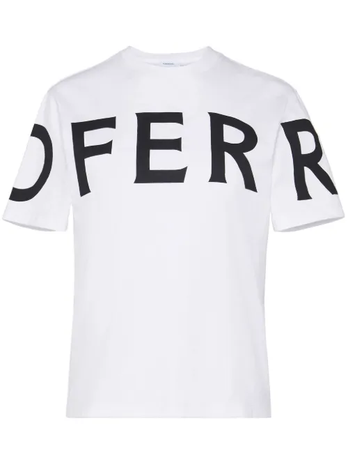 T-shirt en coton à logo imprimé - Ferragamo - Modalova